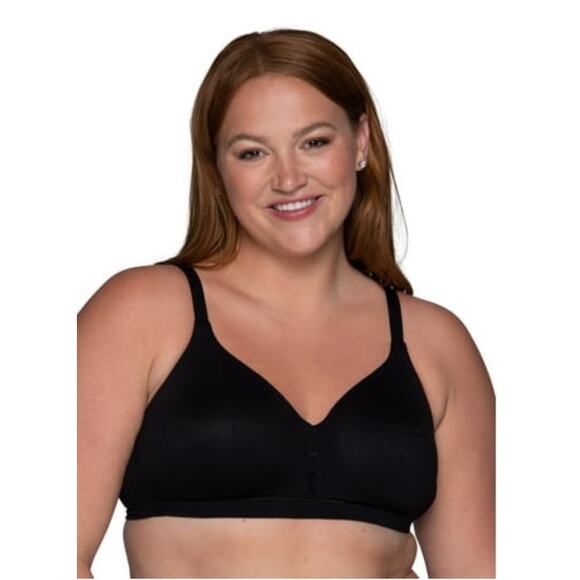 Brand New Vanity Fair Women's Medium Black Beyond Comfort Full Coverage Bra - Picture 1 of 10